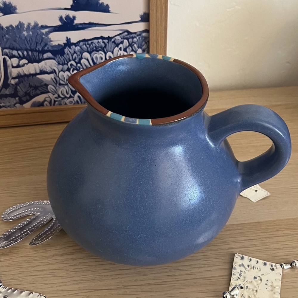 Dansk “Mesa” Blue Ceramic Pitcher